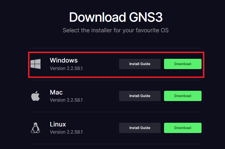 GNS3_Windows_Installer